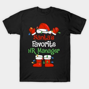 Santa's Favorite HR Manager Funny Christmas Pajamas T-Shirt